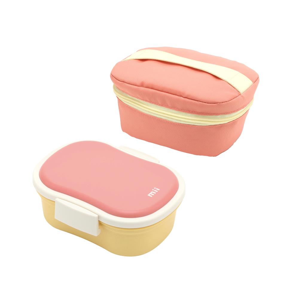 mii ギフトセット (弁当箱+ 保冷ポーチ) 三好製作所【ギフト プレゼント お弁当箱 ランチボックス ランチポーチ 子ども キッズ 幼稚園 保育園 ランチグッズ】 ピンク