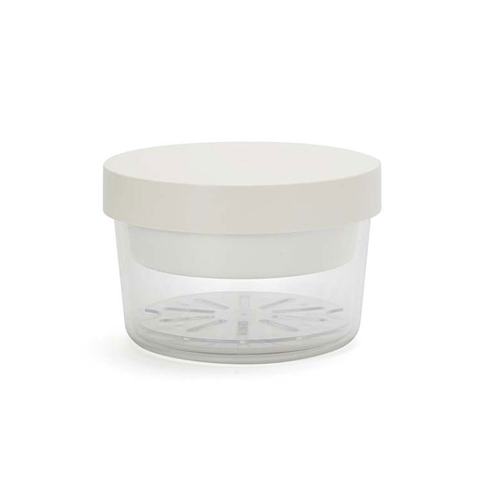 ジェルクール ラウンド ウィズインナートレイ ヌードルランチ 保冷剤一体型ランチボックス 三好製作所【GEL-COOL round with inner tray 弁当箱 お弁当箱 保冷サラダケース 1段 保冷剤付き】 ミルクホワイト