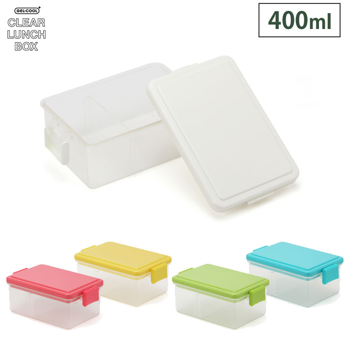 ジェルクール プラス スクエア L 400ml 抗菌 保冷剤一体型ランチボックス 三好製作所【GEL-COOL plus 弁当箱 お弁当箱 防カビ 保冷ランチボックス 1段 保冷剤付き】チェリーピンク