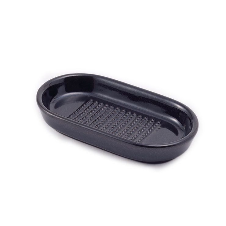 日常茶飯器 黒 おろし皿 萬古焼 0100-0016【おろし金 薬味 陶器 おろし器 薬味おろし 電子レンジ対応 万古焼 日本製】