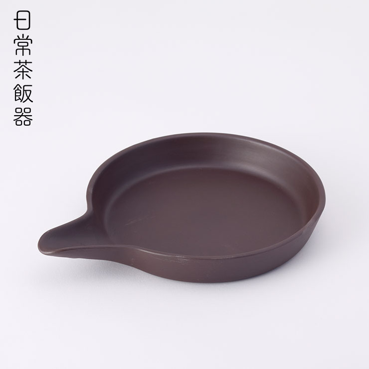 日常茶飯器 焙じ皿 萬古焼 紫泥 0100-0020【オーブントースター 焙煎 茶葉 電子レンジ対応 万古焼 日本製】