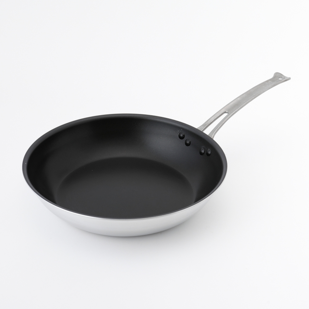 シルクフライパン 浅型 30cm ガス火専用 中尾アルミ製作所 N-164【中尾アルミ 浅型フライパン 業務用 アルミ 鍋 片手鍋 ガス火 日本製】