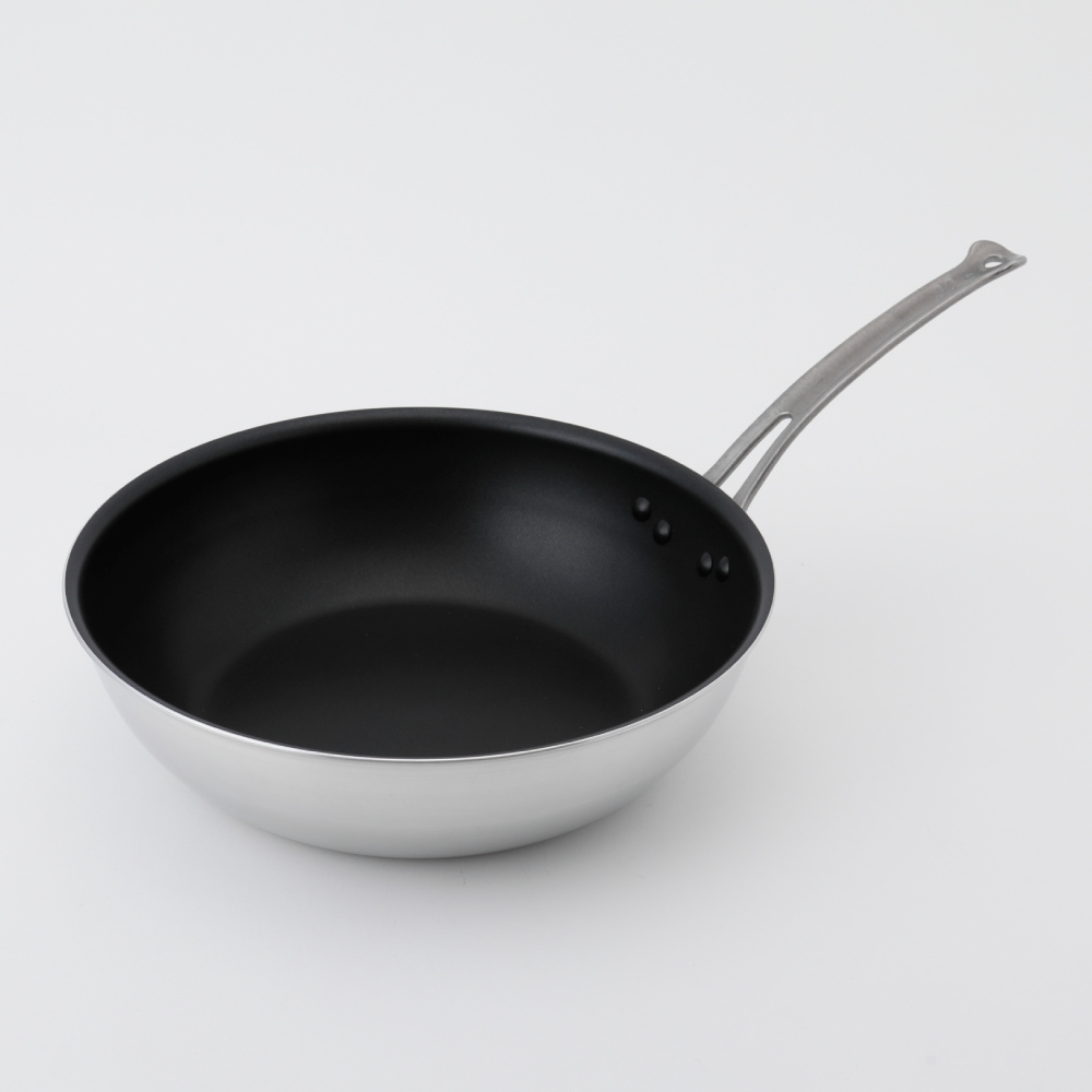 シルクフライパン 深型 30cm ガス火専用 中尾アルミ製作所 N-164【中尾アルミ 深型フライパン 業務用 アルミ 鍋 片手鍋 ガス火 日本製】