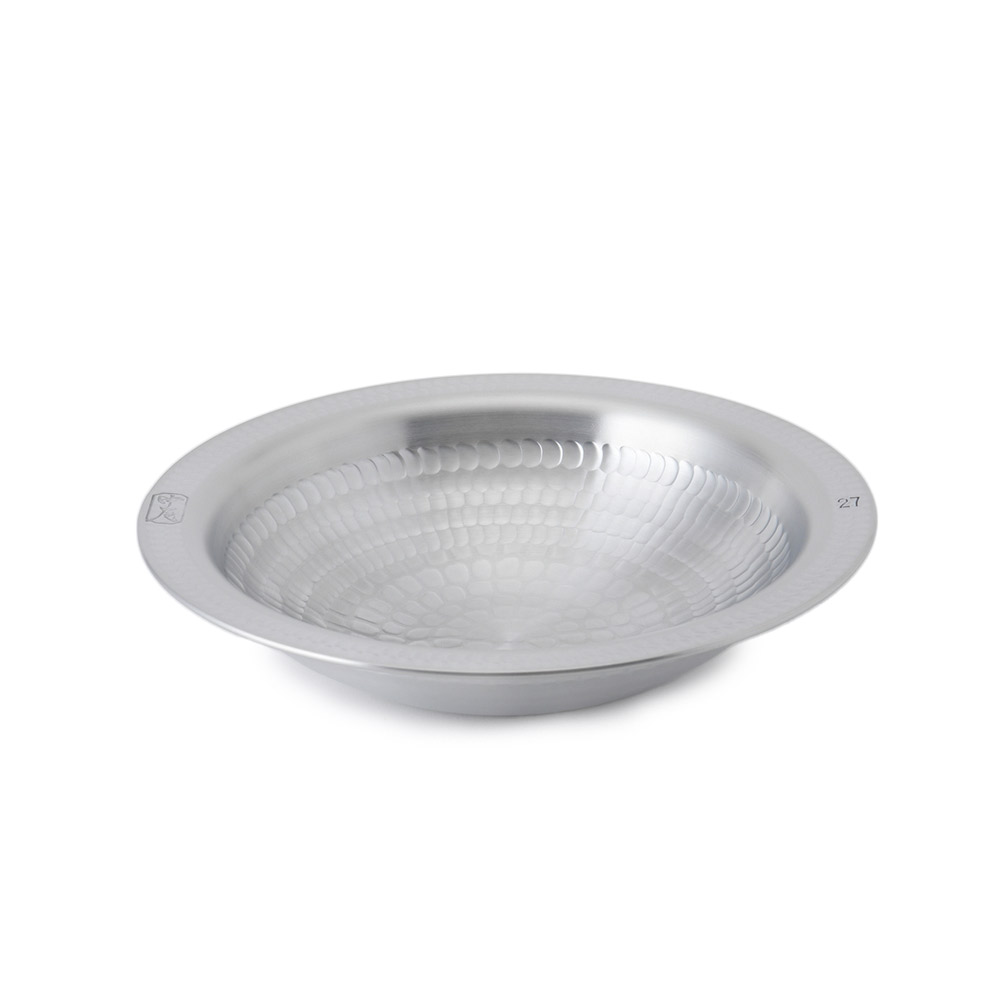 アルミ 打ち出し うどんすき鍋 27cm 1.6L 中尾アルミ製作所 二人前 ガス火専用 N-26【卓上鍋 2人用 浅型 中尾アルミ 打出 鍋 業務用 取っ手なし 直火 軽量 日本製】