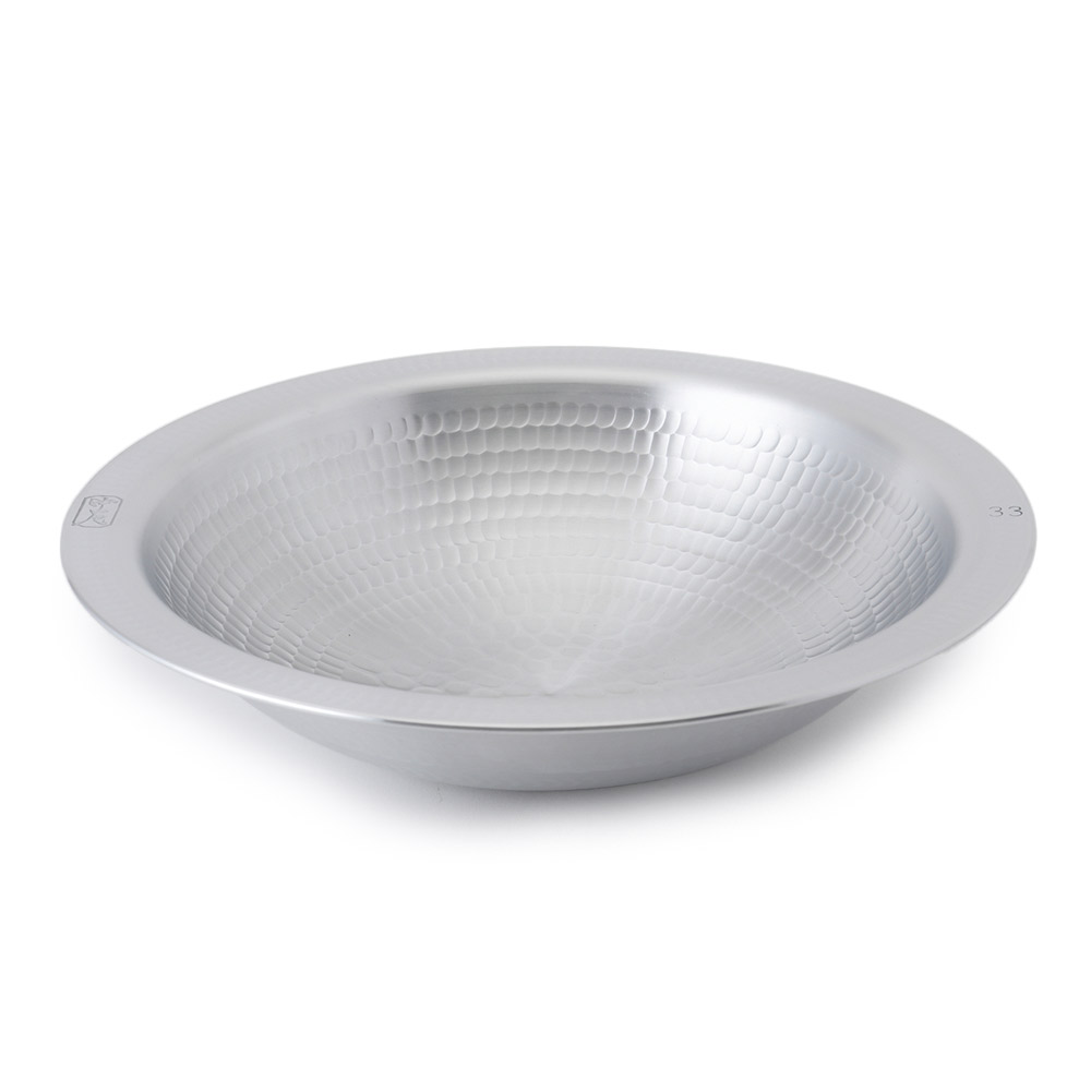 アルミ 打ち出し うどんすき鍋 33cm 3.2L 中尾アルミ製作所 四人前 ガス火専用 N-26【卓上鍋 4人用 浅型 中尾アルミ 打出 鍋 業務用 取っ手なし 直火 軽量 日本製】