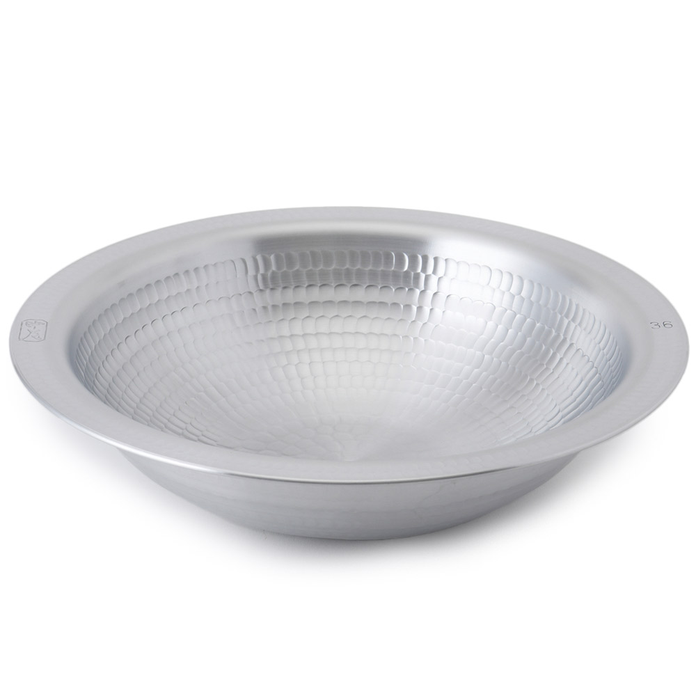 アルミ 打ち出し うどんすき鍋 36cm 4.4L 中尾アルミ製作所 五人前 ガス火専用 N-26【卓上鍋 5人用 浅型 中尾アルミ 打出 鍋 業務用 取っ手なし 直火 軽量 日本製】