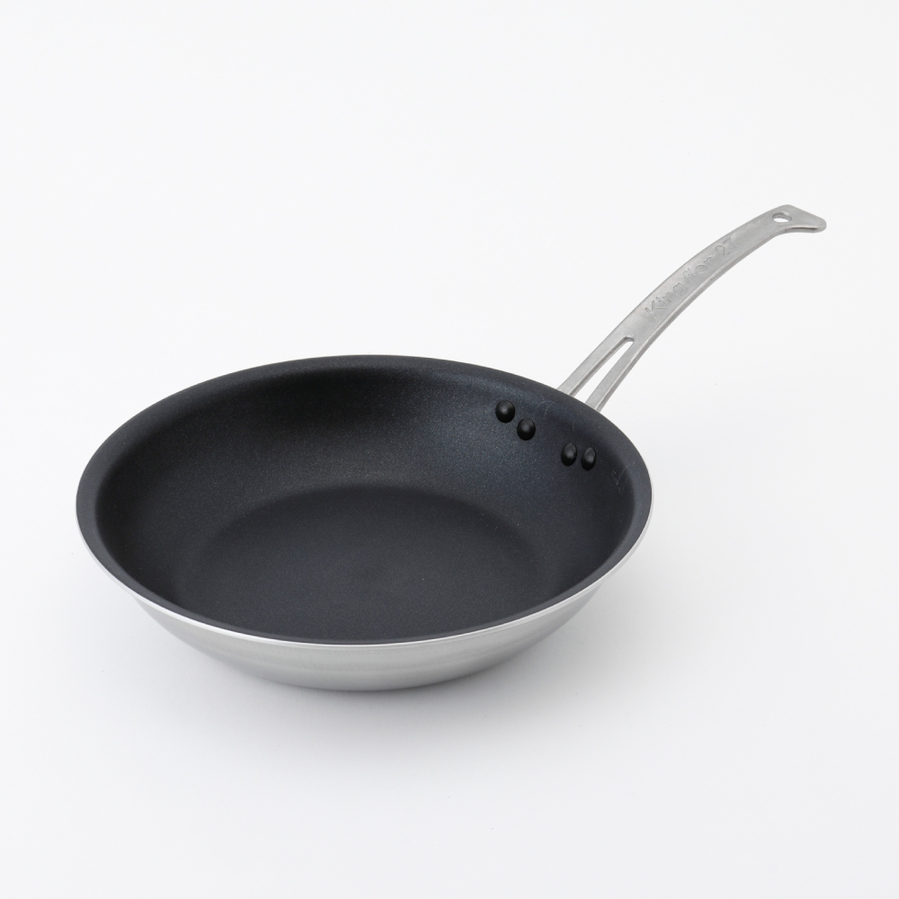 キングフロン フライパン 浅型 27cm IH対応 ステンレスハンドル 中尾アルミ製作所 ND-9S【中尾アルミ 浅型フライパン 業務用 アルミ 鍋 IH ガス火 日本製】