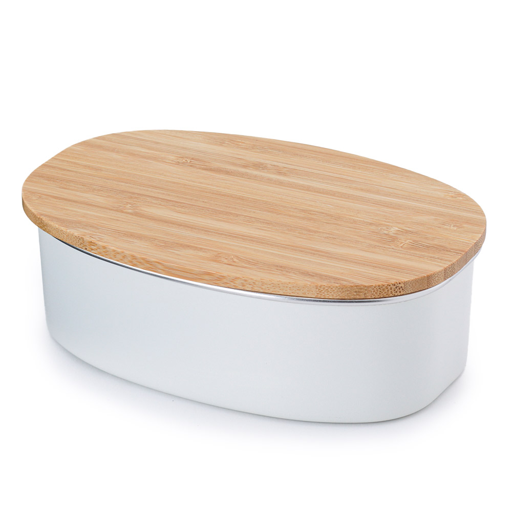 ステンレスランチボックス オーバル 600ml 木蓋 NONOJI ののじ【弁当箱 ランチボックス ステンレス 小判型 1段 大人 食洗機対応 電子レンジ BPAフリー】ホワイト 単品