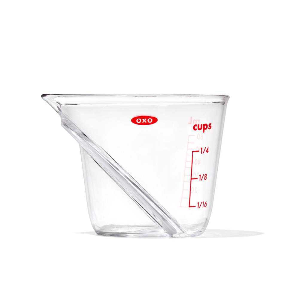 オクソー ミニアングルドメジャーカップ 60ml OXO 05078089【計量カップ 耐熱 レンジ メジャーカップ 目盛付き 食洗機対応】