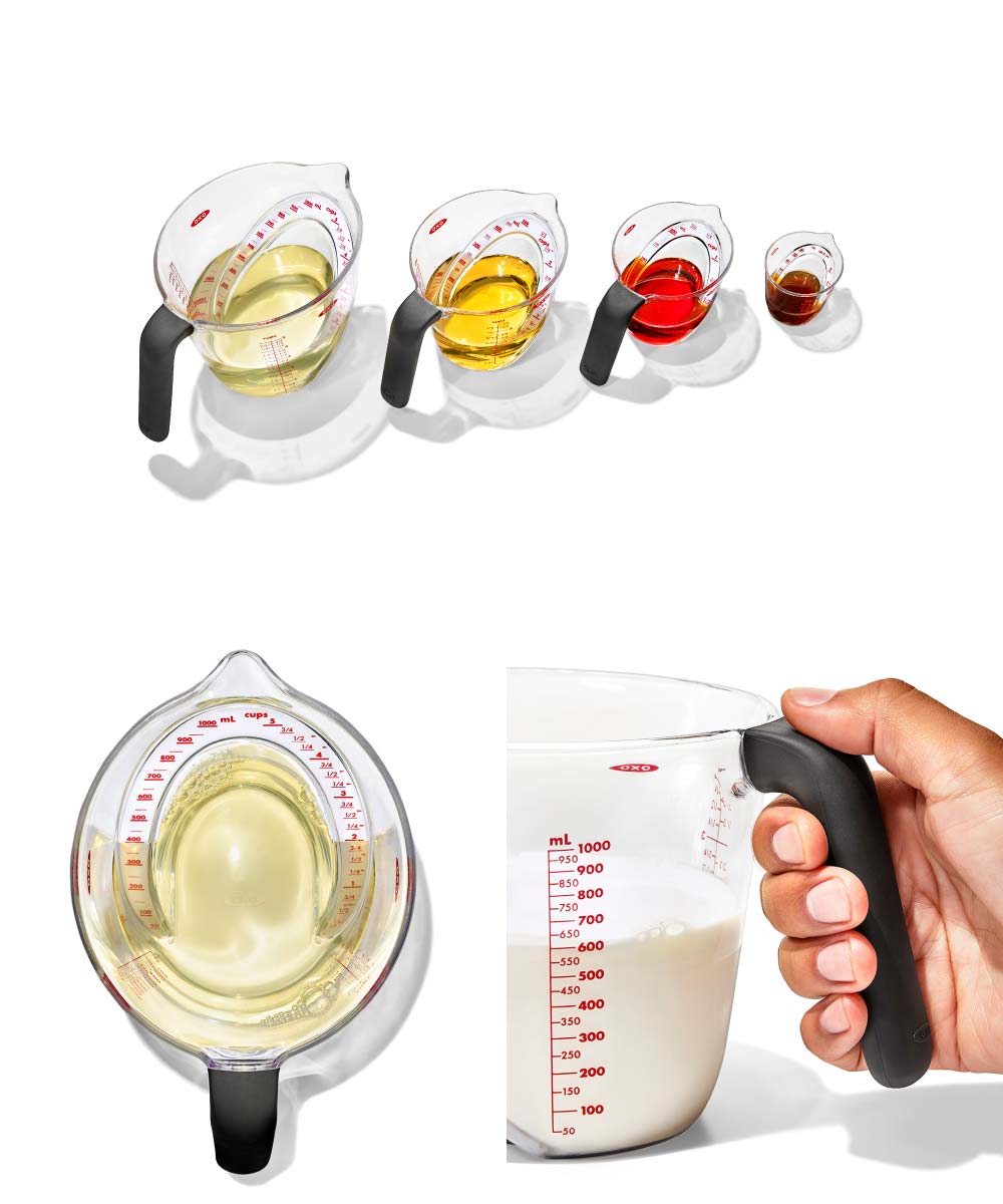 他に60ml(ミニ)、250ml(小)、500ml(中)サイズがありますので、調理シーンにあわせてお使いいただけます