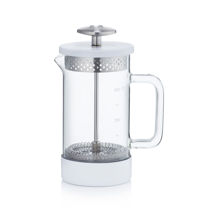 BARISTA&CO CoreCoffeePress 3Cup 350ml バリスタ&コー コア コーヒープレス 3カップ【コーヒーメーカー フレンチプレス 耐熱ガラス コーヒープレス プランジャーポット ティーポット アウトドア コーヒー 器具】 ホワイト
