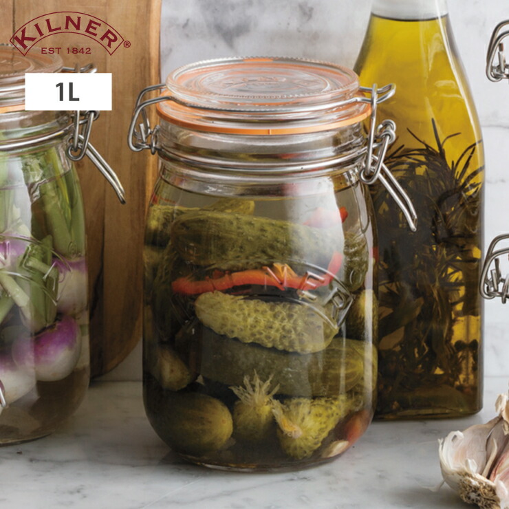 キルナー,ラウンド,クリップトップジャー,1L,38-2017-00,KILNER,ROUND CLIPTOP JAR