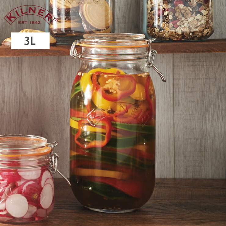 キルナー,ラウンド,クリップトップジャー,3L,38-2100-00,KILNER,ROUND CLIPTOP JAR