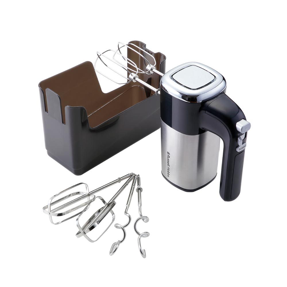 ラッセルホブス ベーシックハンドミキサー 収納ケース付き Russell Hobbs 2500JP【泡立て器 電動 ホイッパー メレンゲ 生クリーム 小型 電動ミキサー ハンディミキサー コンパクト収納】