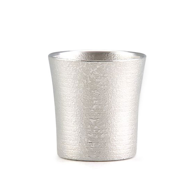 薩摩錫器 タンブラー オンザロック 260ml 吹雪加工 桐箱入り 岩切美巧堂 86A-1【錫製 ロックグラス 錫 タンブラー コップ 酒器 食器 鹿児島県 伝統工芸品 日本製】 錫