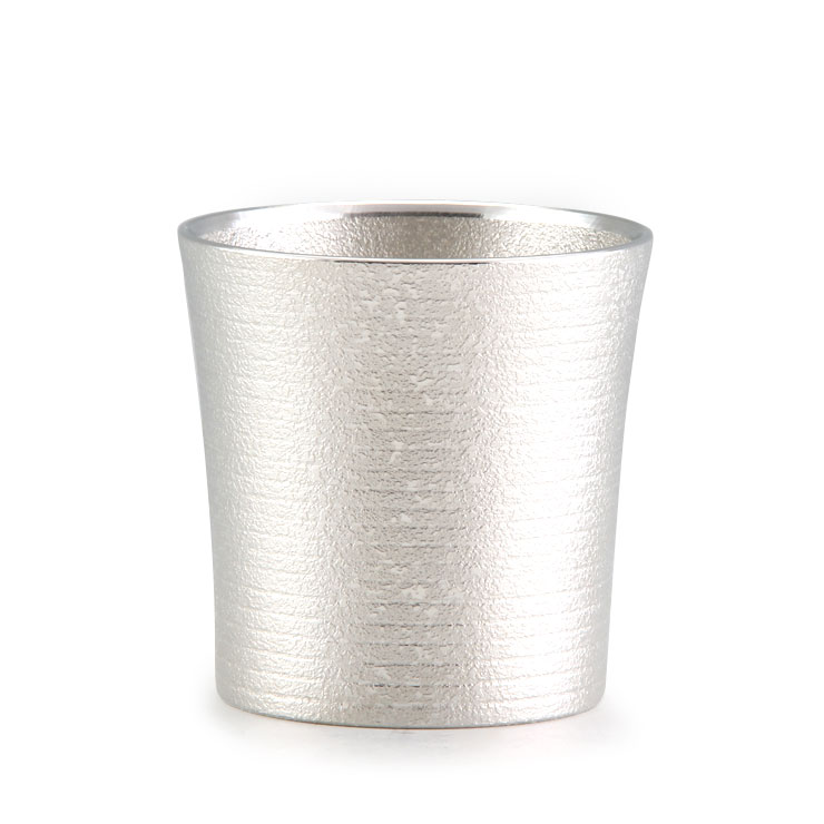 薩摩錫器 タンブラー オンザロック 360ml 吹雪加工 桐箱入り 岩切美巧堂 86A-2【錫製 ロックグラス 錫 タンブラー コップ 酒器 食器 鹿児島県 伝統工芸品 日本製】 錫