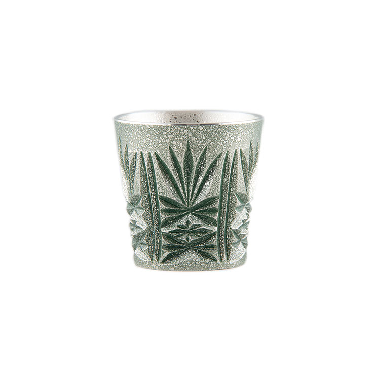 薩摩錫器 錫 切子グラス 120ml イブシ加工 桐箱入り 岩切美巧堂【錫器 錫 タンブラー コップ 酒器 食器 鹿児島県 伝統工芸品 日本製】 緑