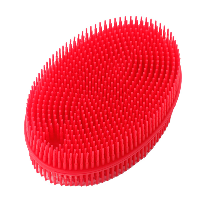 きれいのミカタ 煮沸除菌できるフライパン予洗いブラシ SILTEQ シルテック【キッチンブラシ シリコンブラシ スポンジブラシ 台所 電子レンジ除菌】 レッド