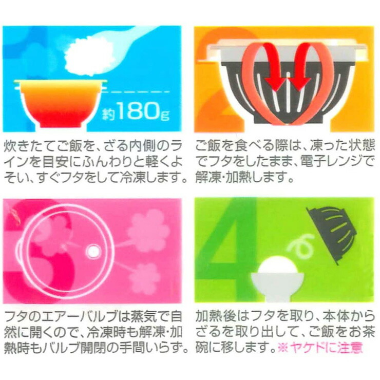 炊きたてご飯をすぐ冷凍、レンジでチンして炊きたてご飯の水分を冷凍ご飯にしっかり戻します