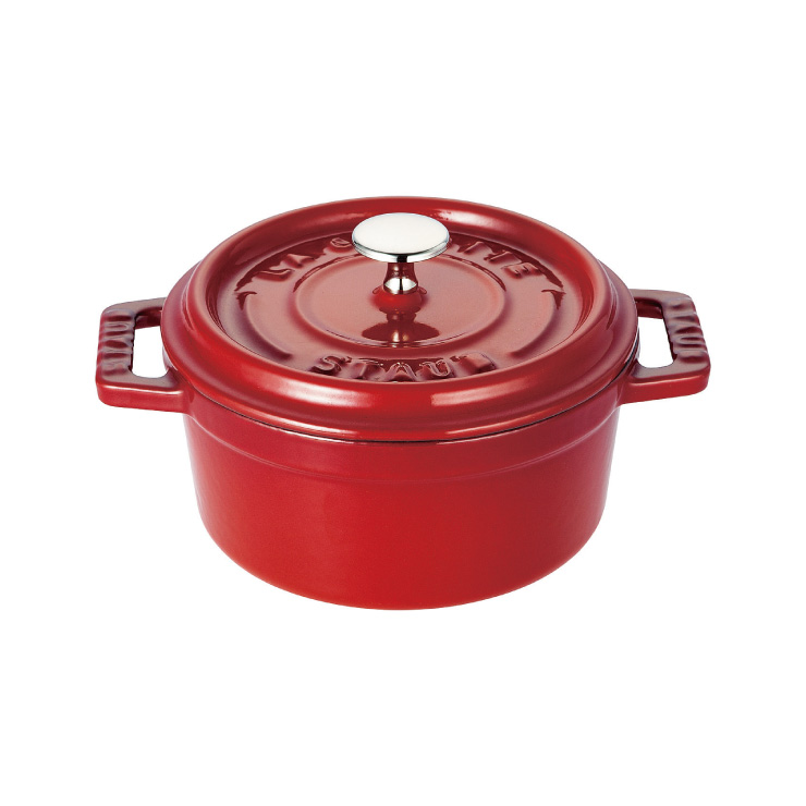 ストウブ ピコ ココット ラウンド 10cm 250ml IH対応 staub【鋳物 両手鍋 ホーロー鍋 キャセロール オーブン調理 ストゥブ鍋 国内正規品】 チェリー