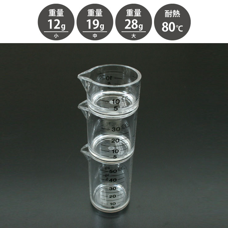 ブランデー、シロップ、ゼラチン、水、塩など正確に少量のみ計りたい際に活躍