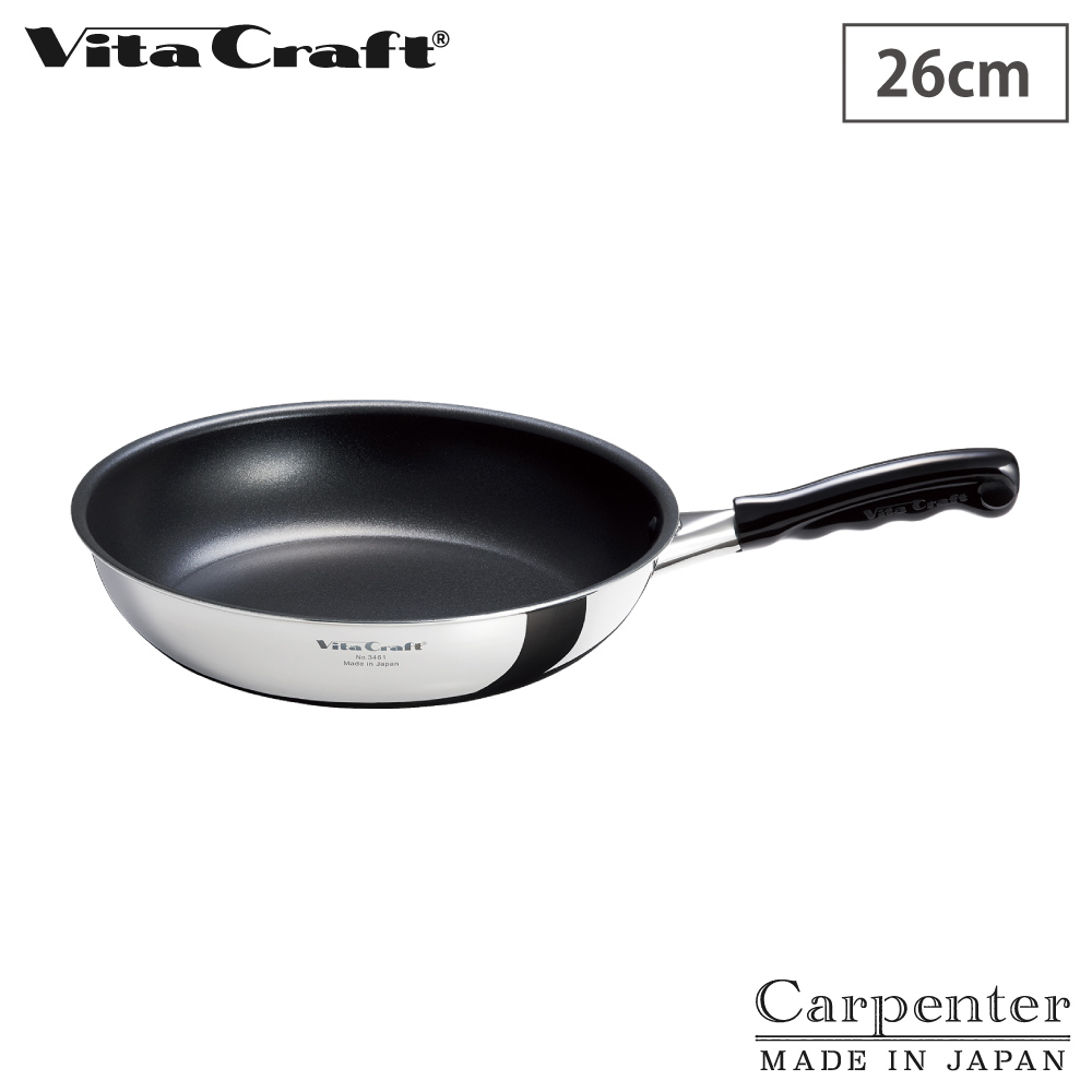 ビタクラフト カーペンター フライパン 26cm ガス IH対応 NO.3461 Vita Craft【軽量 ステンレス アルミ 全面2層構造 PFOAフリー 日本製】