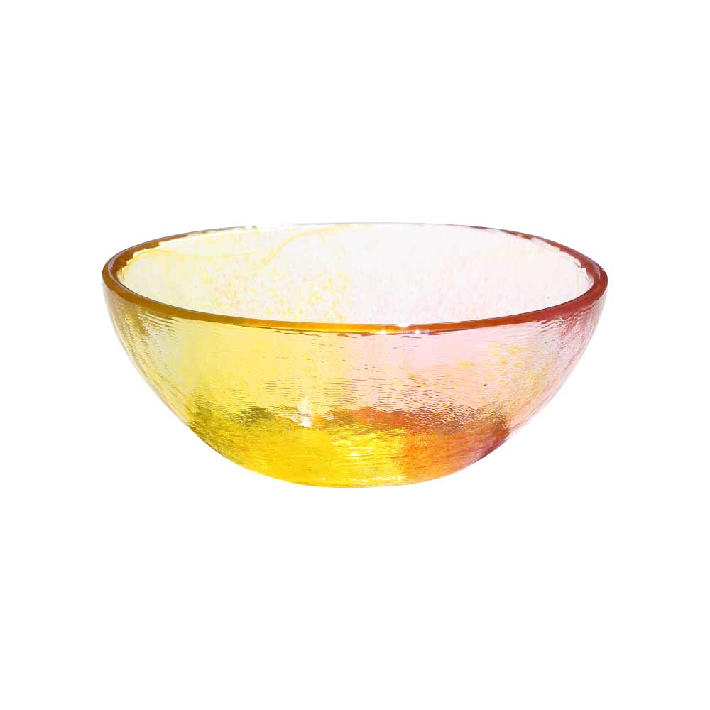 空のいろどり ボウル 江戸硝子 藍花【ボウル ガラス 食器 ガラスボウル 日本製】 夕焼け