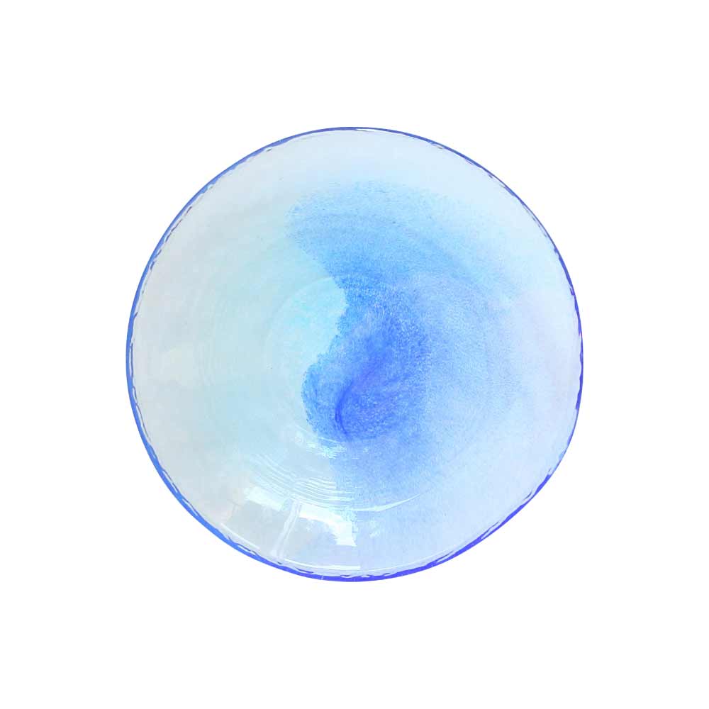 空のいろどり 取皿 江戸硝子 藍花【皿 プレート 取り皿 ガラス 食器 日本製】 青空