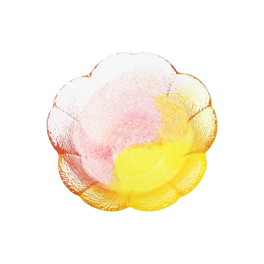 桜のいろどり 小鉢 ガラス 江戸硝子 藍花【ガラス鉢 豆皿 小皿 花型 食器 日本製】 陽桜