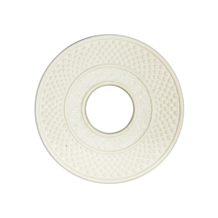 岩鋳 釜敷 丸アラレ 大 14cm カラー 藍花 南部鉄器【鍋敷き ポットスタンド 鋳鉄 南部鉄 日本製】 白