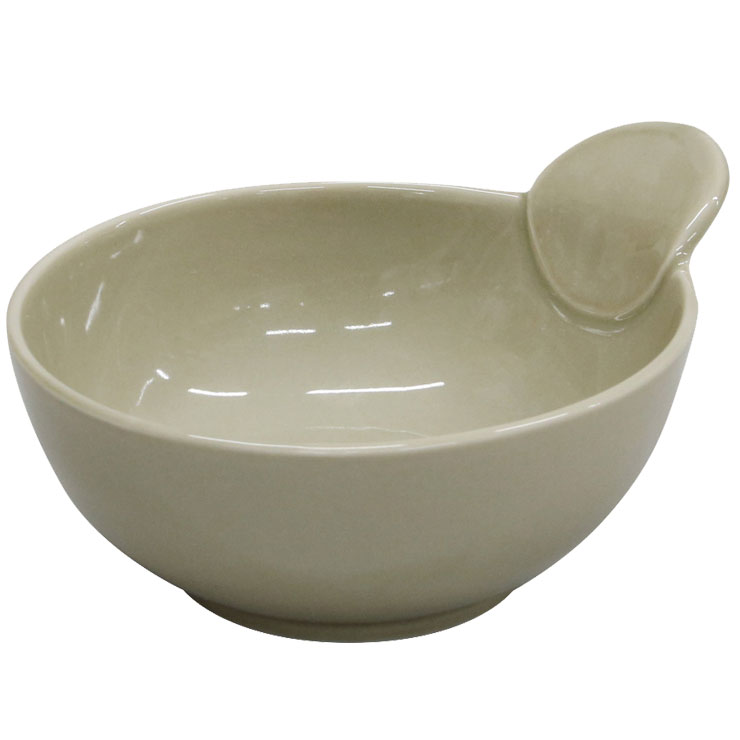 波佐見焼 手付きとんすい 藍花【鍋 取り皿 とんすい 取っ手 小鉢 和食器 日本製】 アイボリー