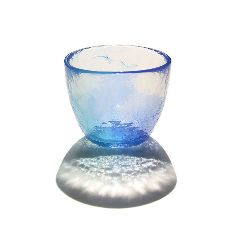 空のいろどり グラス 165ml 江戸硝子 藍花【タンブラー ガラス コップ 食器 日本製】 青空