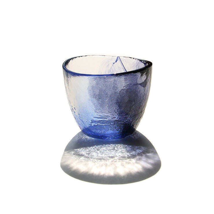 空のいろどり グラス 165ml 江戸硝子 藍花【タンブラー ガラス コップ 食器 日本製】 紺碧