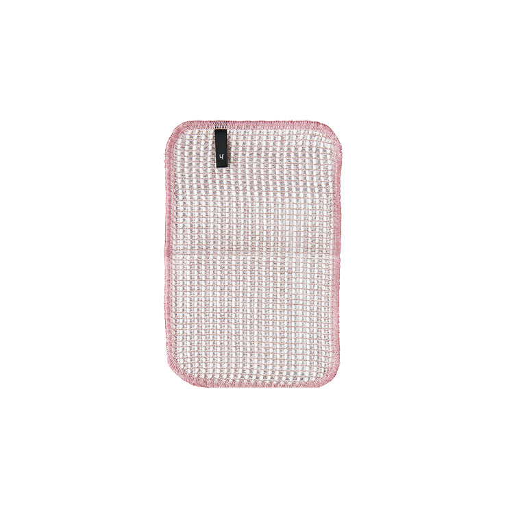 無限に抗菌するスポンジ knit kobo.h 原田織物【スポンジ ニット 食器洗い キッチン 食器用スポンジ ミューファン 速乾 抗菌 防臭 銀イオン 漂白可 洗える 台所スポンジ 水切れ 日本製】ピンク