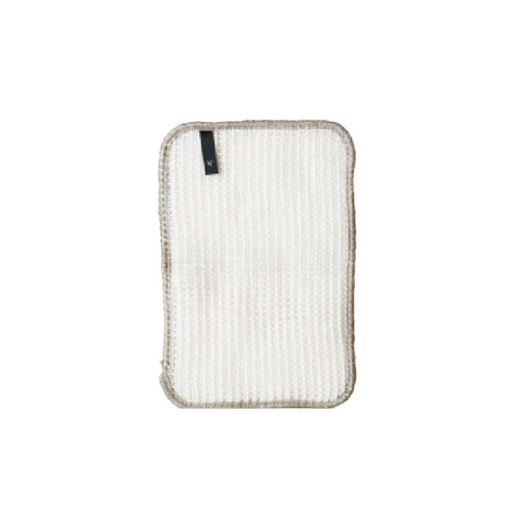 無限に抗菌するスポンジ knit kobo.h 原田織物【スポンジ ニット 食器洗い キッチン 食器用スポンジ ミューファン 速乾 抗菌 防臭 銀イオン 漂白可 洗える 台所スポンジ 水切れ 日本製】ホワイト