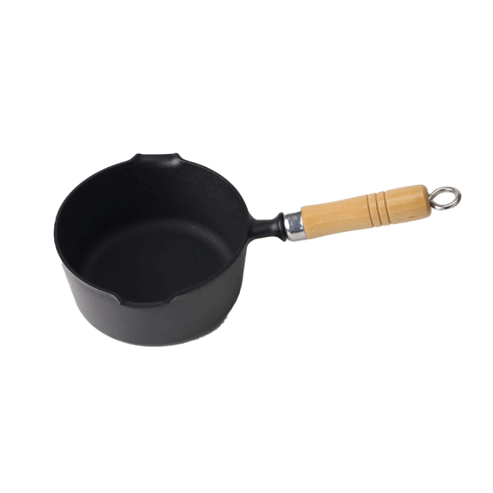 岩鋳 片手鍋 16cm 木柄付 直火 IH対応 南部鉄器【片手鍋 天ぷら鍋 南部鉄 鋳鉄 鉄分補給 IH ガス火 日本製】