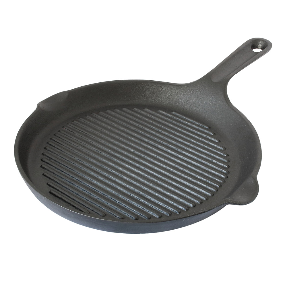 山形鋳物 ワズク グリルパン 25cm ガス火 IH対応 菊地保寿堂 WAZUQU【鋳鉄 極厚 鉄板 グリル 直火 プレート 焼肉 すき焼き鍋 ステーキ 日本製】