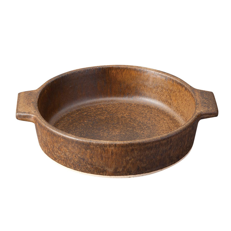 ハングアウト グリル鍋 21cm 1000ml 信楽焼 Hangout Hg-3【グリル 直火 陶器 食器 ココット 丸 グラタン皿 大皿 直火OK オーブン調理 耐熱皿 日本製 信楽】