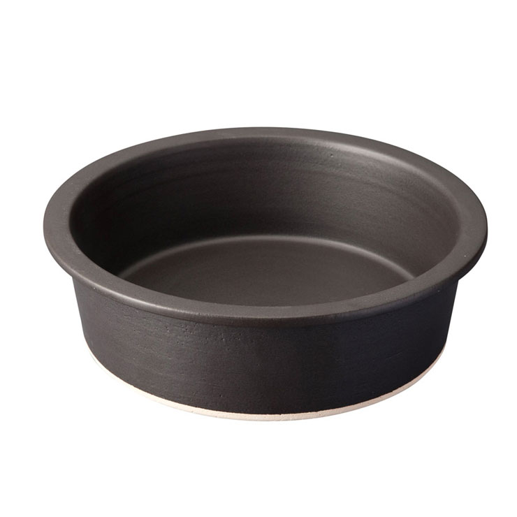 ハングアウト グリルパン 大 31cm 3500ml 土鍋 信楽焼 Hangout Grillpan Hg-8M【グリル 直火 陶器 鍋 食器 オーブン調理 日本製 信楽】 ブラック