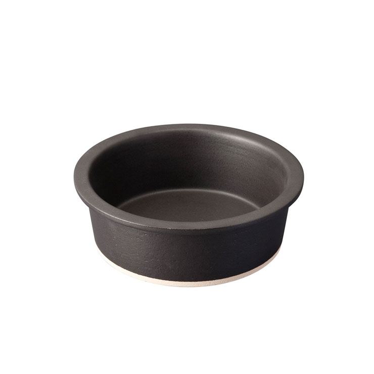 ハングアウト グリルパン 小 22cm 1200ml 土鍋 信楽焼 Hangout Grillpan Hg-8S【グリル 直火 陶器 鍋 食器 オーブン調理 日本製 信楽】 ブラック