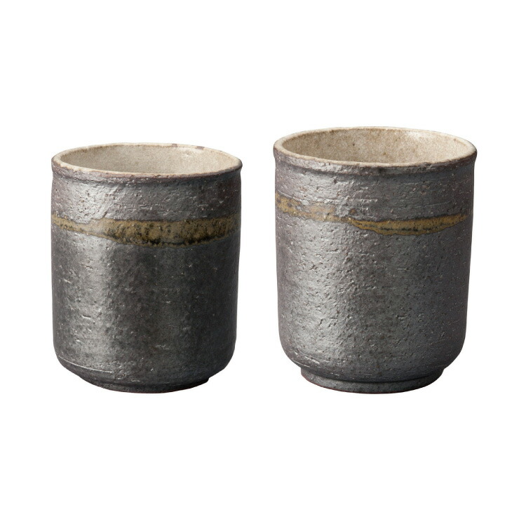 信楽焼 Sumi-iro 夫婦湯呑 ペアセット【湯呑み ペア 陶器 湯呑みセット 湯呑み茶碗 日本製 信楽】