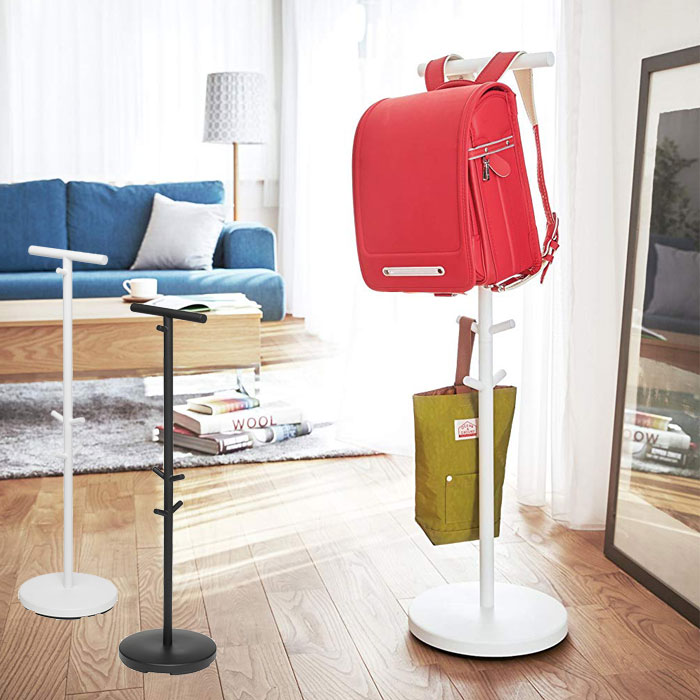 スマート ランドセルスタンド 3494 3495 山崎実業 smart yamazaki【ランドセルラック ポールハンガー ハンガーラック キッズ 子供 ランドセル 収納 スリム おしゃれ】 ホワイト