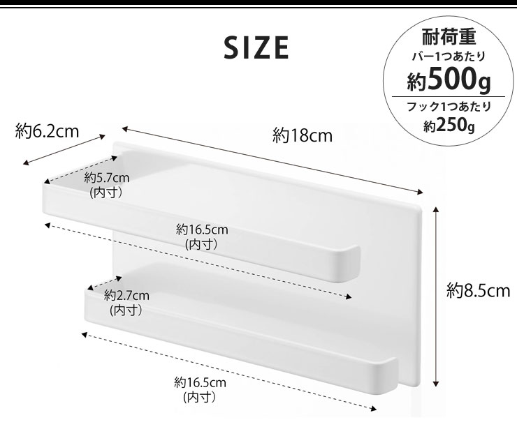 マグネットが付く平らな面、スチール壁面に取り付け可能