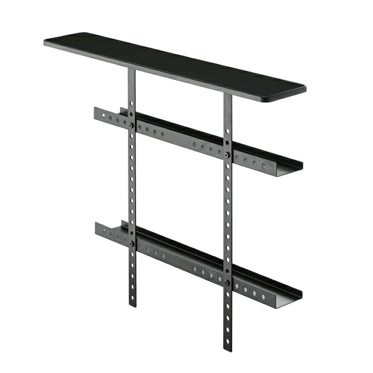 山崎実業 スマート テレビ上&裏ラック ワイド 4883 yamazaki smart【テレビ 背面 ラック テレビ裏 テレビ上 収納 大容量 ルータ ケーブル収納 VESA規格】 ブラック