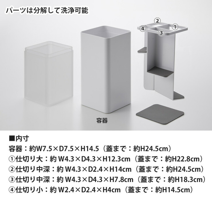 パーツはすべて分解して洗えるので清潔に使えます