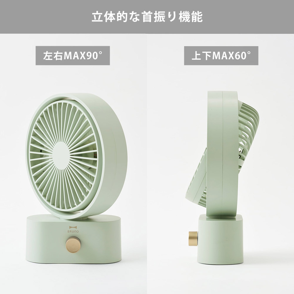 立体的な首振り機能