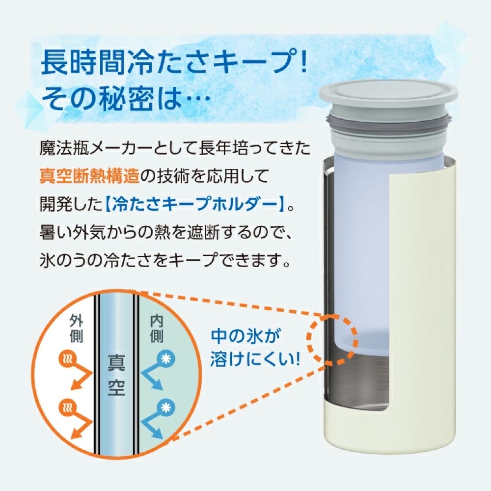 真空断熱構造の冷たさキープホルダー
