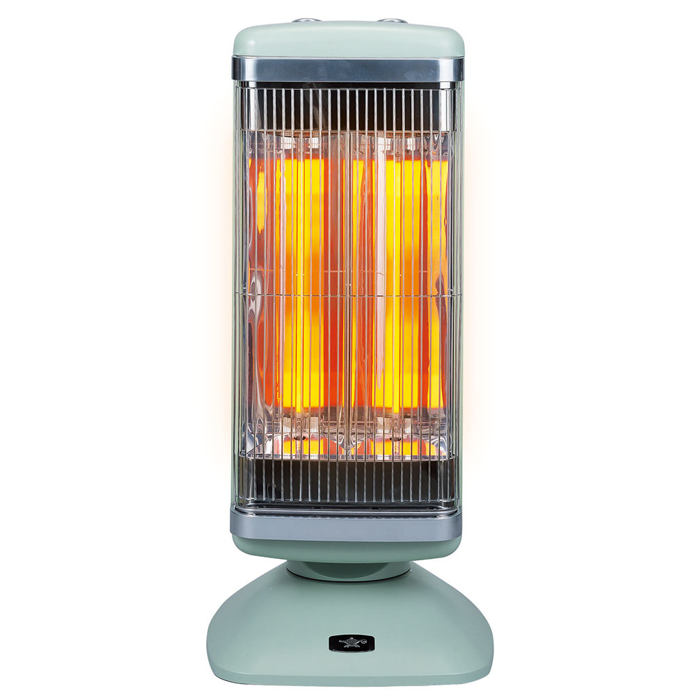 アラジン 遠赤グラファイトヒーター 2灯管 自動首振り 10段階パワー切替 CAH-2G10G【遠赤外線 電気ヒーター グラファイトヒーター 縦横回転 電気ストーブ 暖房 ゆらぎ運転 エコモード 温度センサー】