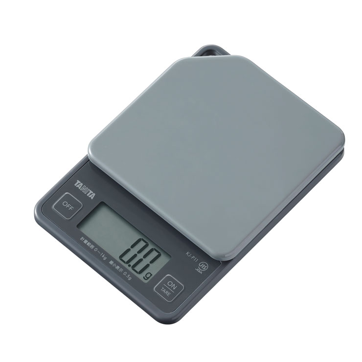 タニタ デジタルクッキングスケール 1kg KJ-P11 TANITA【クッキングスケール 計量器 デジタル キッチンスケール はかり】 ダークグレー
