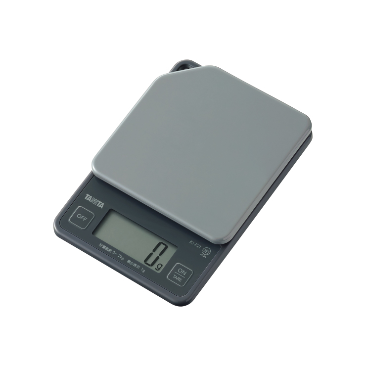 タニタ デジタルクッキングスケール 2kg KJ-P21 TANITA【クッキングスケール 計量器 デジタル キッチンスケール はかり】 ダークグレー
